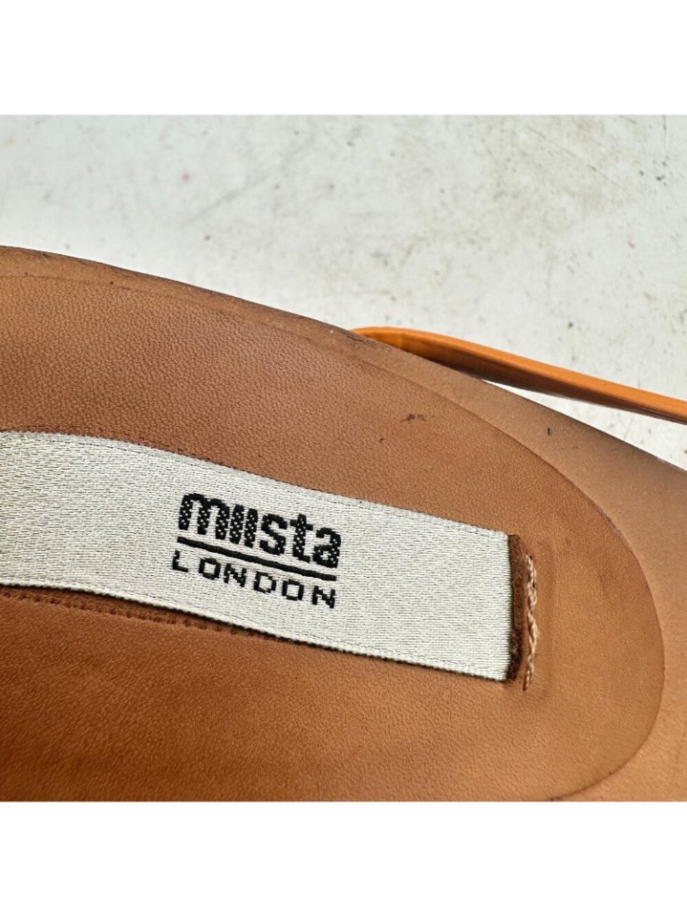 Miista Women Size EU 36 US 6 Orange Slim Leather Strap Tranculent Heel Sandal - Picture 10 of 12